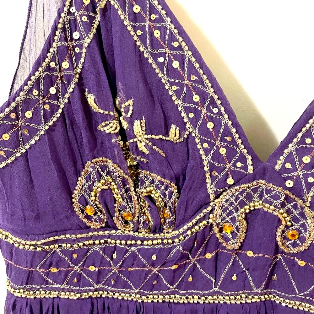 ABS Allen Schwartz purple cocktail dress. - Picture 4 of 14